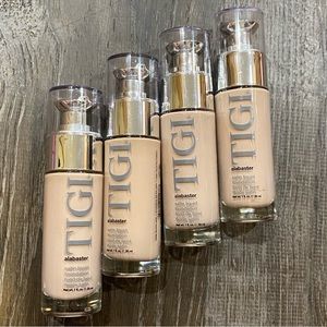 4 NEW TIGI Satin Liquid Foundation for Women, Alabaster, 4 Ounces Total